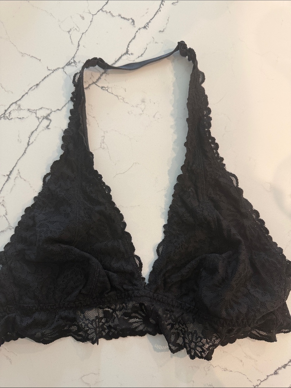 Victoria's Secret Black Lace Halter Bralette